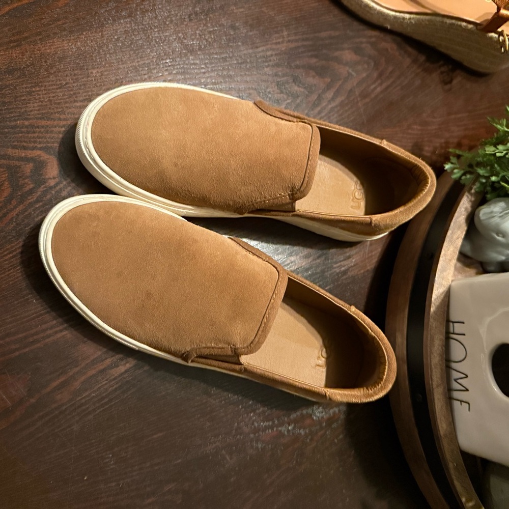 UGG Brown Suede Slip-On Loafers size 8.5 women’s